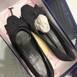 Black Bow Loafers